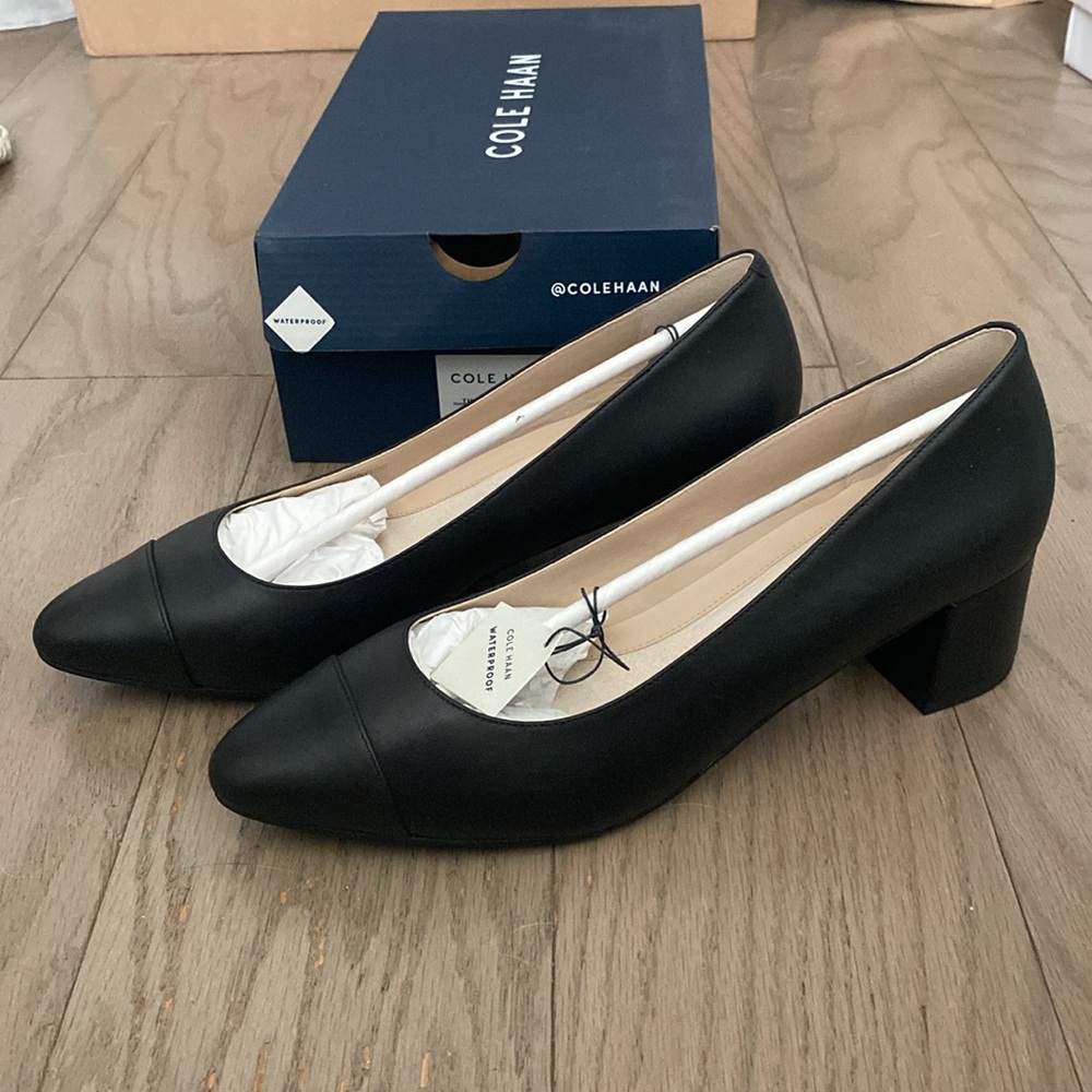 Cole Haan The Go-To Pump 45mm Black Leather